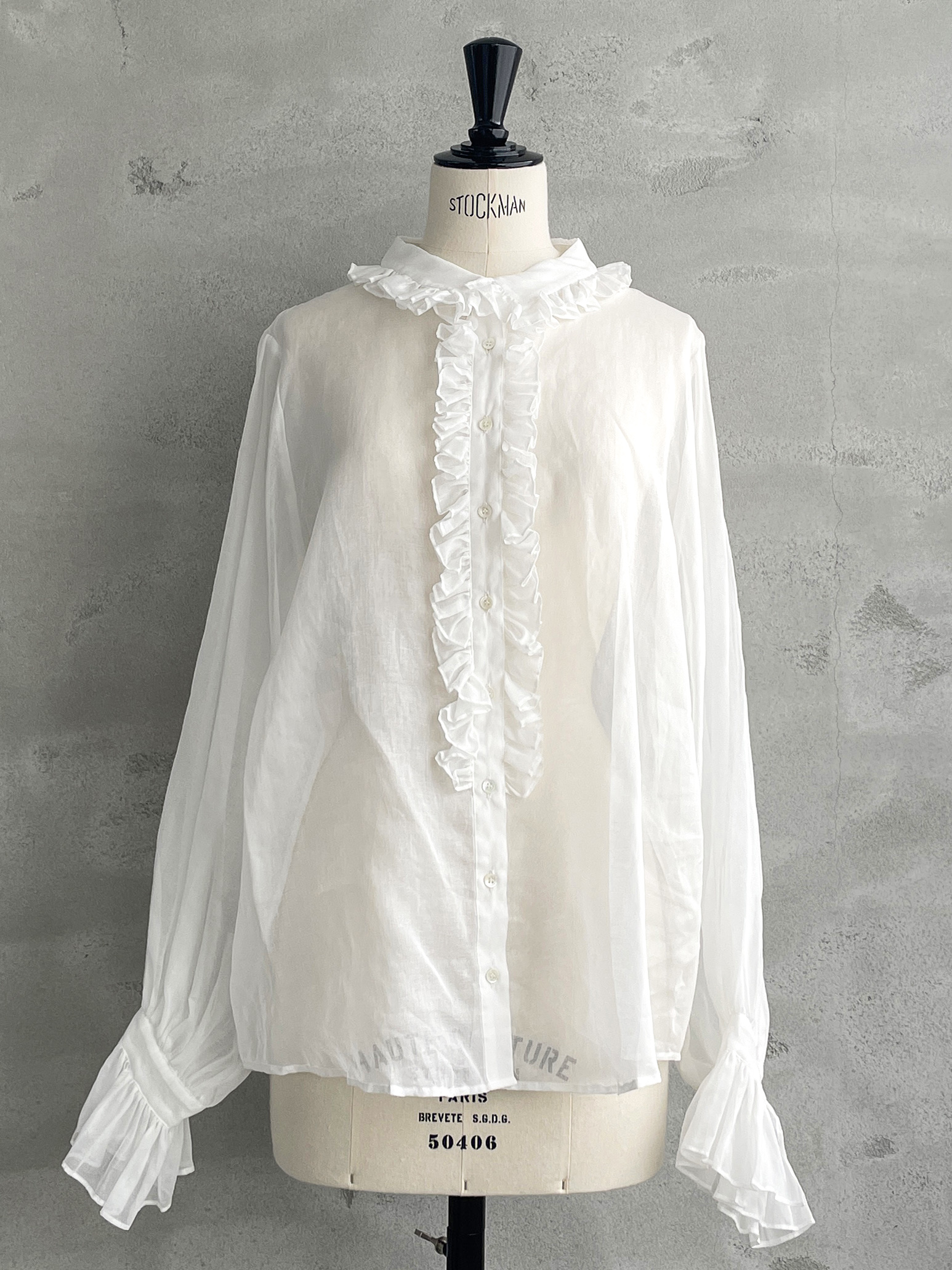 프릴 블라우스 frill blouse WHITE